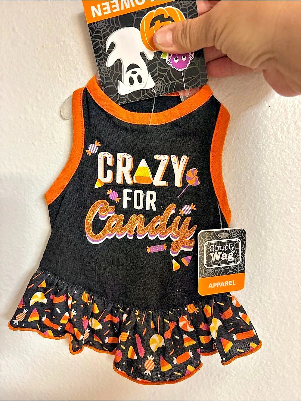 Simply Wag Crazy For Candy Halloween Dog Dress